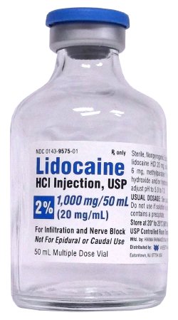 Lidocaine HCl 2%, 20 mg / mL Infiltration and Nerve Block Injection Multiple Dose Vial 50 mL Methylparaben used as preservative Generic Equivalent to Xylocaine® (10/BX 12BX/CS) by Hikma Pharmaceuticals USA  ID 00143-9575-10